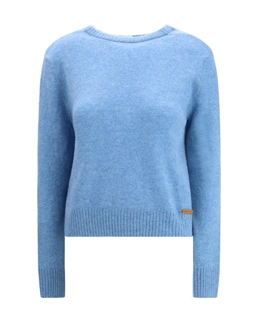 Marni Blue Open Back Crewneck Jumper