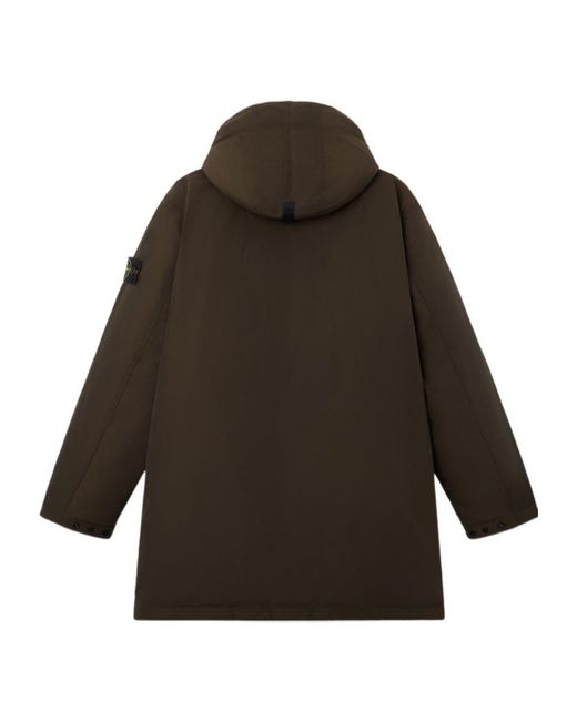 Stone Island Multicolor Buttoned Hooded Coat for men