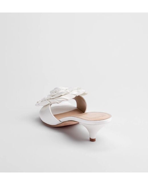 Dior White Aurore Heeled Sandal