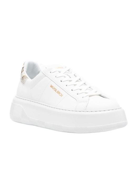 Woolrich White Platform Sneakers