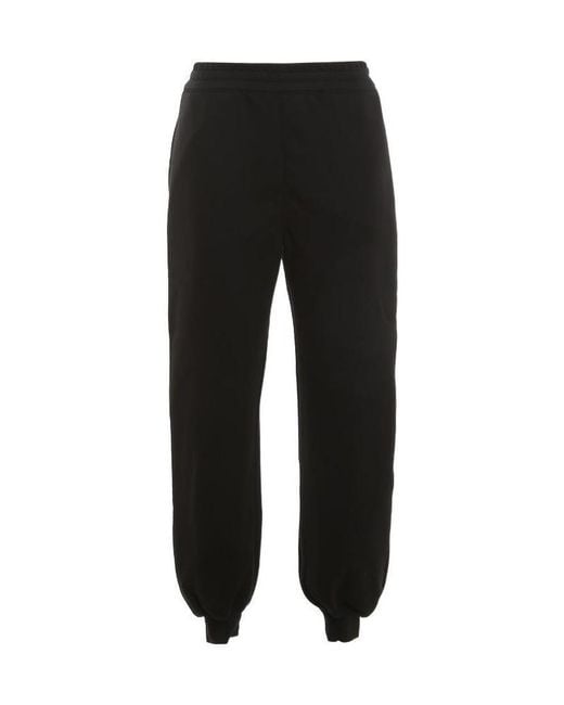 McQueen Black Logo Printed Jersey Joggers
