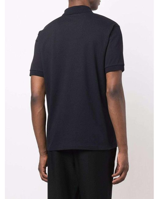 Giorgio Armani Black Logo Piqué Polo Shirt for men