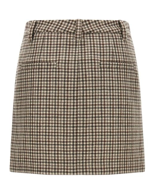 Brunello Cucinelli Multicolor Virgin Wool Skirt