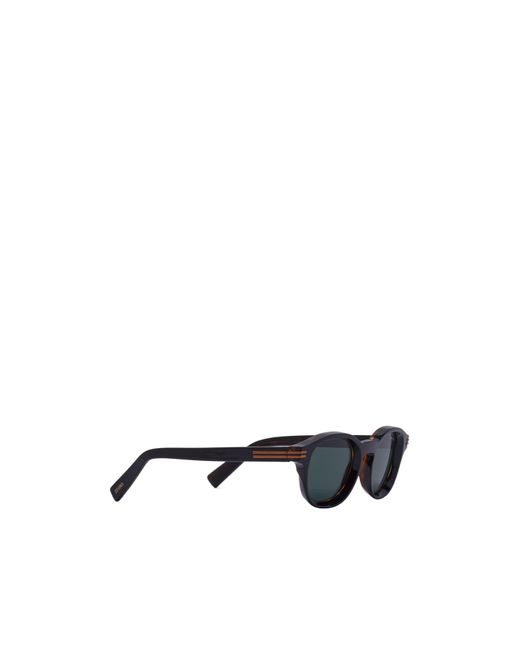Zegna White Oval Frame Sunglasses for men