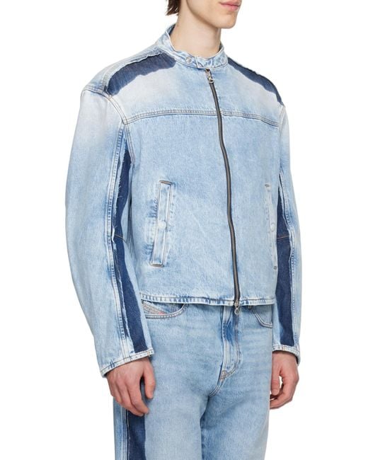 DIESEL Blue D-Marge-S1 Denim Jacket for men