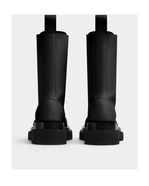 Bottega Veneta Black Lug Lace-Up Boots