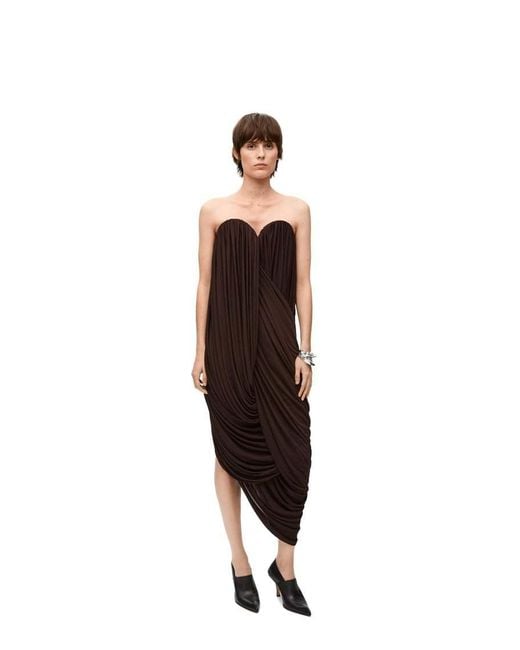 Loewe Brown Bustier Dress