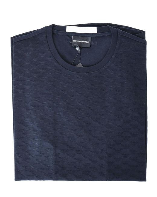 Emporio Armani Blue Logo T-Shirt for men