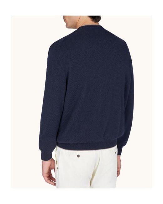 Paul & Shark Blue Contrast Trim Knitted Sweater for men