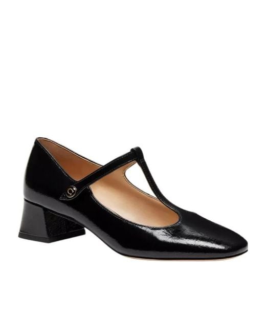 COACH Black Angelina T Strap Mary Jane