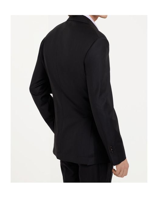 Brunello Cucinelli Black Tailored Wool Blazer for men