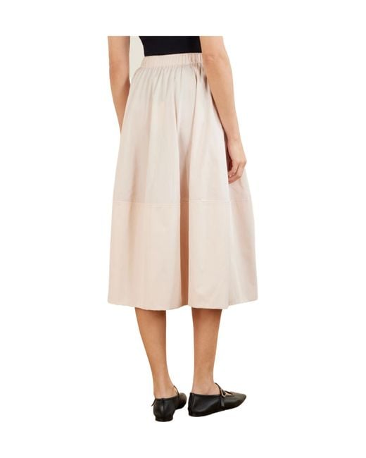 Co. Natural Bubble Paneled Midi Skirt