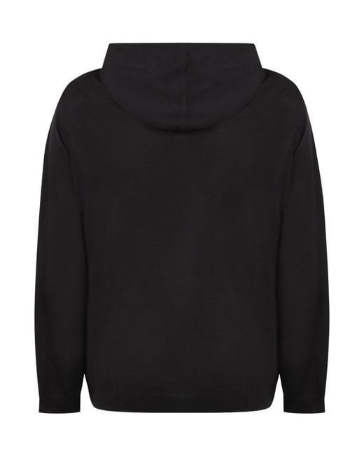LeKasha Black Madrid Knitted Hoodie for men