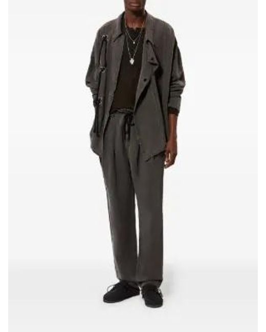 Isabel Marant Gray Sinoe Oversized Lace-Up Linen Jacket for men