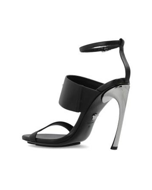Versace Black Medusa-Head High-Heeled Sandals