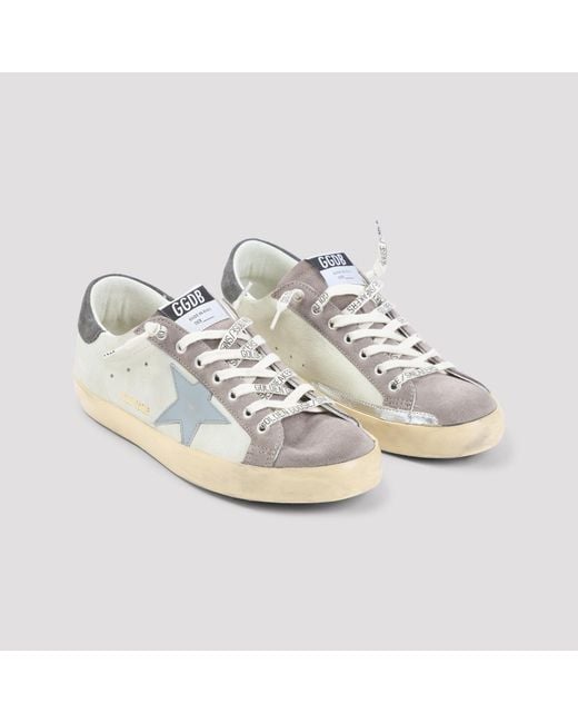 Golden Goose Deluxe Brand White Super Star Lace-Up Sneakers for men