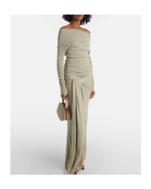 AYA MUSE Natural Off-The-Shoulder Dress