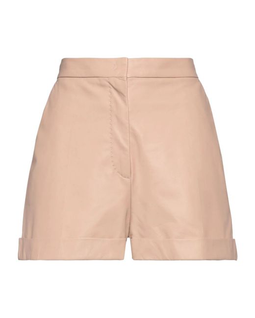 Max Mara Natural Solid Color Shorts