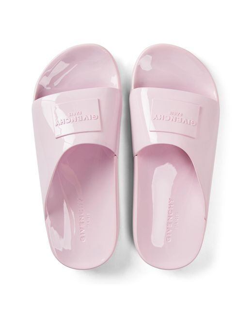 Givenchy Pink Giv Label Pool Sliders