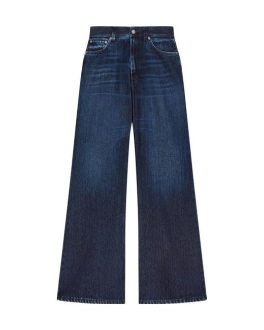 Dondup Blue Amber Wide-Leg Jeans
