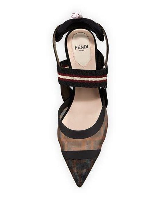 Fendi Black Colibrì Pointed Toe Pumps