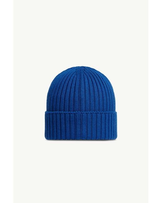 Moncler Blue Wool Beanie