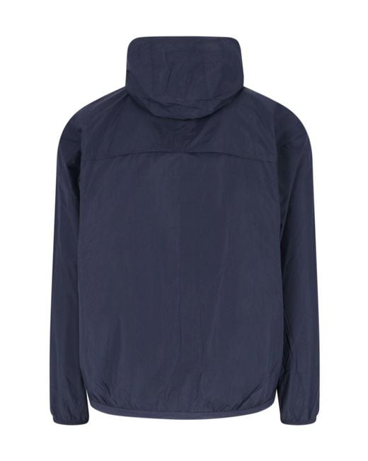 K-Way Blue Hooded Jacket for men