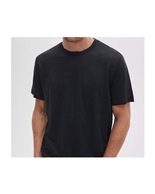 Rag & Bone Black Classic Linen Tee for men