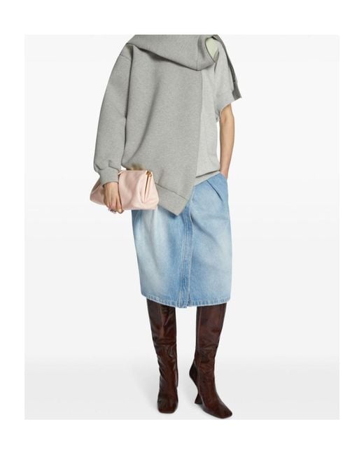 Dries Van Noten Blue Straight Denim Mini Skirt