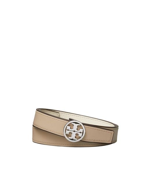 Tory Burch White 1 Miller Reversible Belt