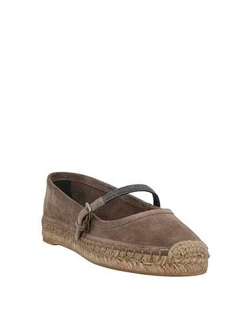 Brunello Cucinelli Brown Plain Colour Espadrilles