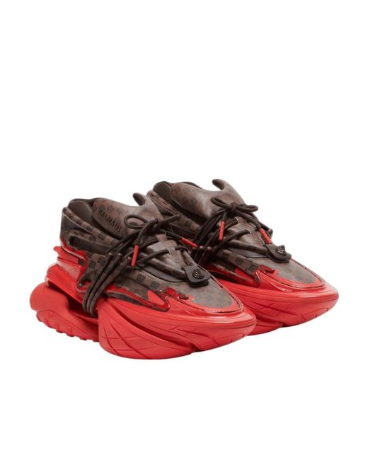 Balmain Red Unicorn Trainers for men