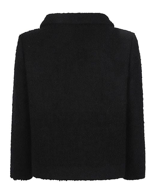 Valentino Black Curly Wool Jacket