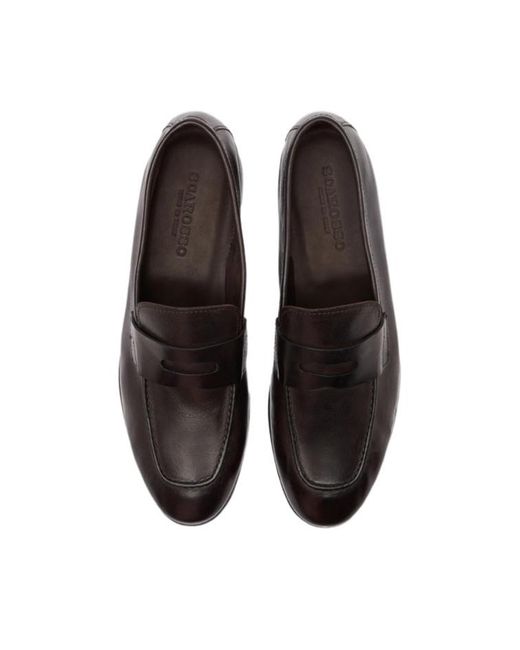 Scarosso Black Gregory Almond Toe Loafers for men