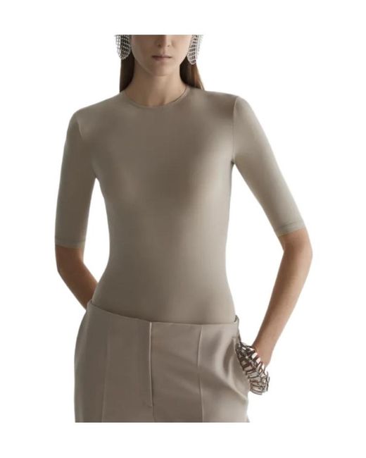Mugler Gray Jersey T-Shirt