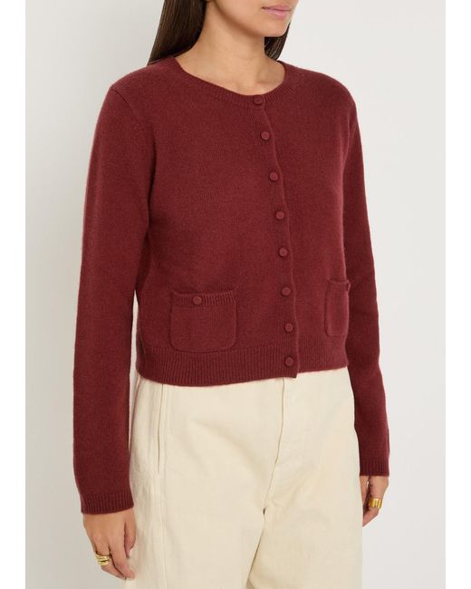 Reformation Red Clara Cashmere Cardigan