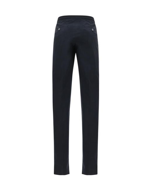 Zegna Blue Logo Casual Pants for men