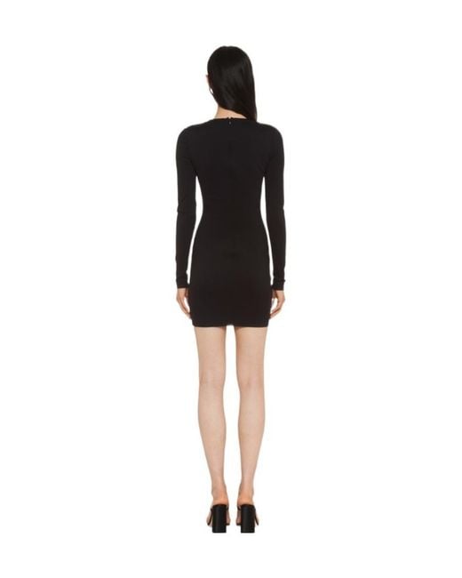 Miu Miu Black Stretch Nylon Mini Dress