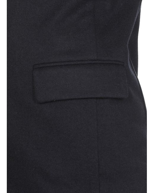 Brunello Cucinelli Blue Single-Breasted Buttoned Jacket