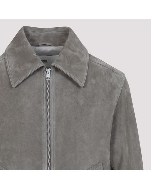 AMI Gray Zipped Jacket for men