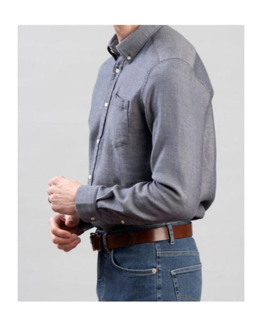 Barbour Blue Buckley Cotton Shirt for men