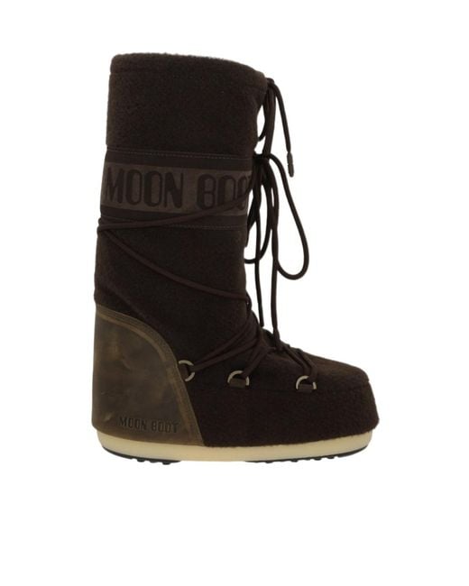 Moon Boot Black Lace-Up Boots for men