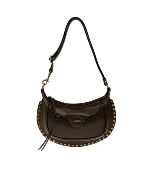 Isabel Marant Black Letter Detail Shoulder Bag