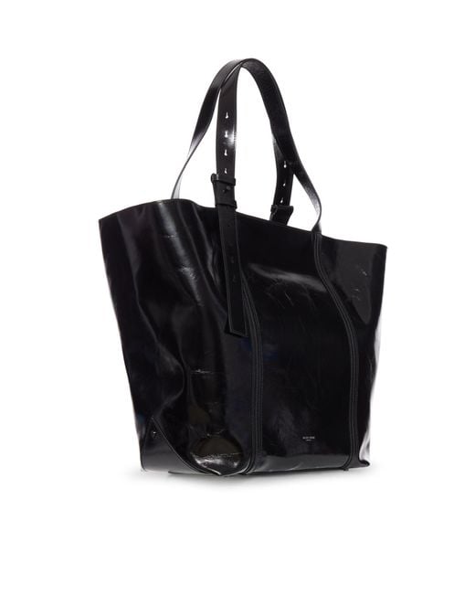 Golden Goose Deluxe Brand Black Logo Printed Tote Bag