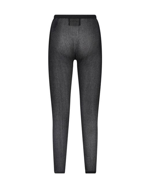 Dondup Gray Erotica Logo Patch Knitted Trousers