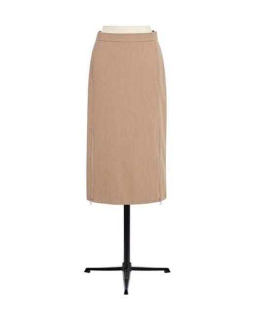 Dior White Mid-Length Straight Skirt