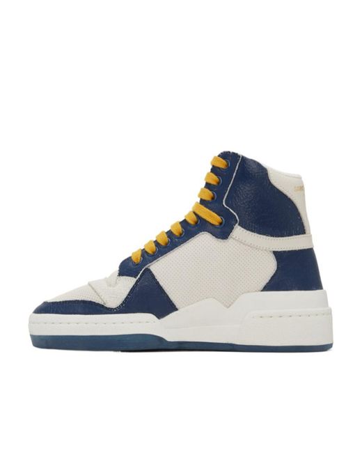 Saint Laurent Blue Sl24 High Top Shoes