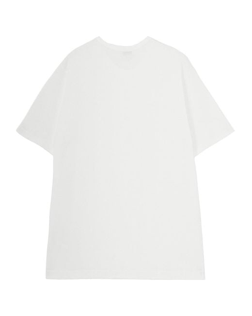 Yohji Yamamoto White Soft Single Jersey Round Neck Ss Tee for men