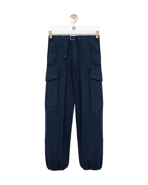Loewe Blue Cargo Trousers for men