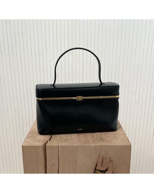 Céline Black Logo Tote Bag